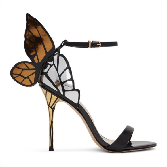 Sophia Webster Black and Gold Chiara Heeled Sandals size 40
